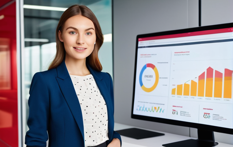 색상별 마케팅 전략과 공간 디자인 - **Prompt:** "A young professional woman in her late 20s, wearing a chic business-casual outfit (e.g....