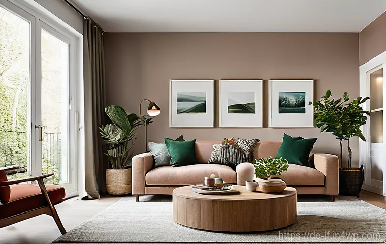 컬러 테라피를 활용한 공간 디자인 - **Cozy Living Room for Relaxation**
A welcoming and stylish living room in a modern German apart...