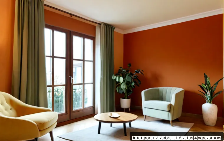 실내 색상 디자인의 최신 트렌드 - Photorealistic contemporary German apartment living room showcasing 2025 interior color trends: warm...